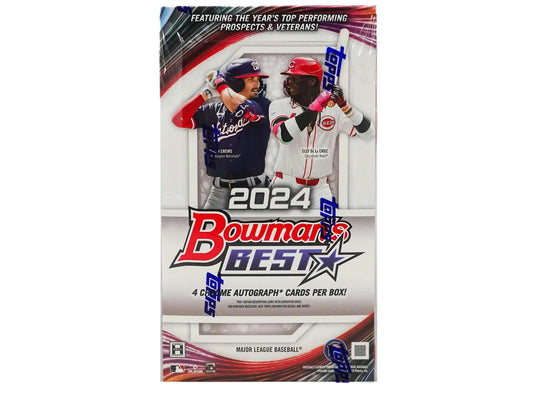 2024 Bowman’s Best Baseball Hobby Box featuring MLB players and refractor parallels