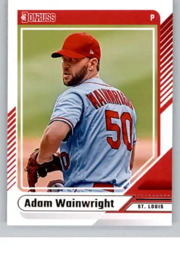 Adam Wainwright baseball card 2024 Donruss NM-MT with original gloss Simply Sandoval