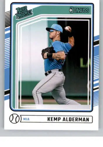 Kemp Alderman 2024 Donruss Rated Prospect baseball card with original gloss finish