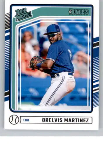 Orelvis Martinez baseball card 2024 Donruss rookie Blue Jays original gloss NM-MT