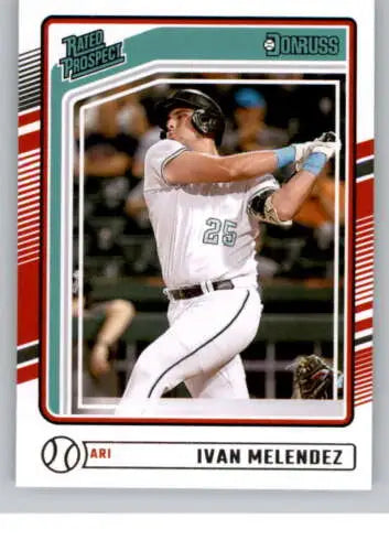 Ivan Melendez 2024 Donruss rookie Diamondbacks card with original gloss finish