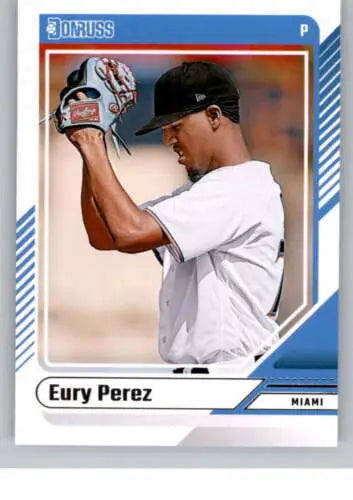 2024 Donruss #19 Eury Perez baseball card with original gloss from Marlins collection