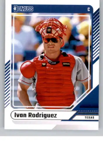 Ivan Rodriguez baseball card from 2024 Donruss #35 with original gloss finish