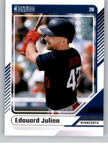 Edouard Julien baseball card from 2024 Donruss series with original gloss finish