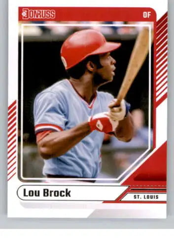 Lou Brock baseball card from 2024 Donruss #72 featuring original gloss and NM-MT condition