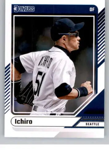 Ichiro NM-MT Mariners baseball card from 2024 Donruss with original gloss finish