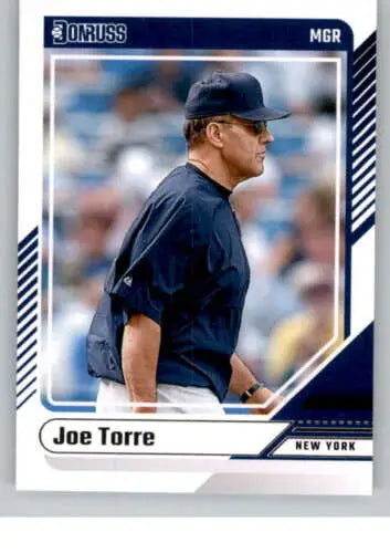 Baseball card featuring Joe Torre in original gloss New York Yankees uniform