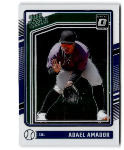 2024 Donruss Optic Adael Amador Rookie baseball card with original gloss finish