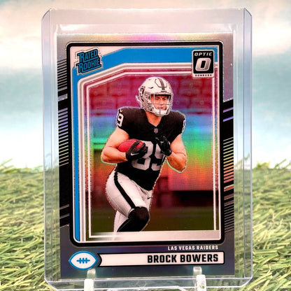 Brock Bowers Donruss Optic rookie card for Las Vegas Raiders Holo preview 2024