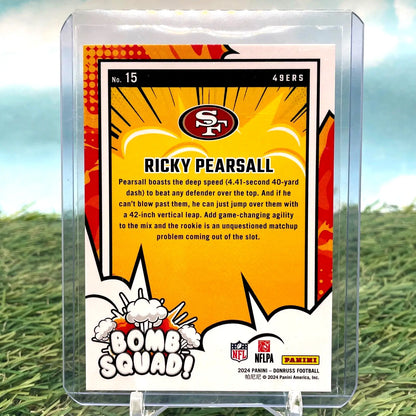 Ricky Pearsall football card from 2024 Donruss Bomb Squad #15 San Francisco 49ers