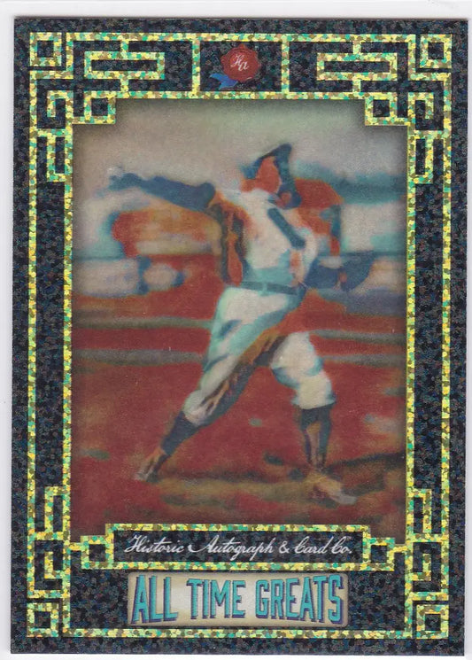 Vintage baseball card of Cy Young, historic autographs trading card, classic batting stance