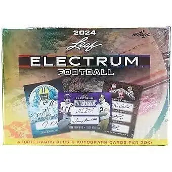 2024 Leaf Electrum Football 4 Base Cards Plus 6 Autograph Cards Per Box