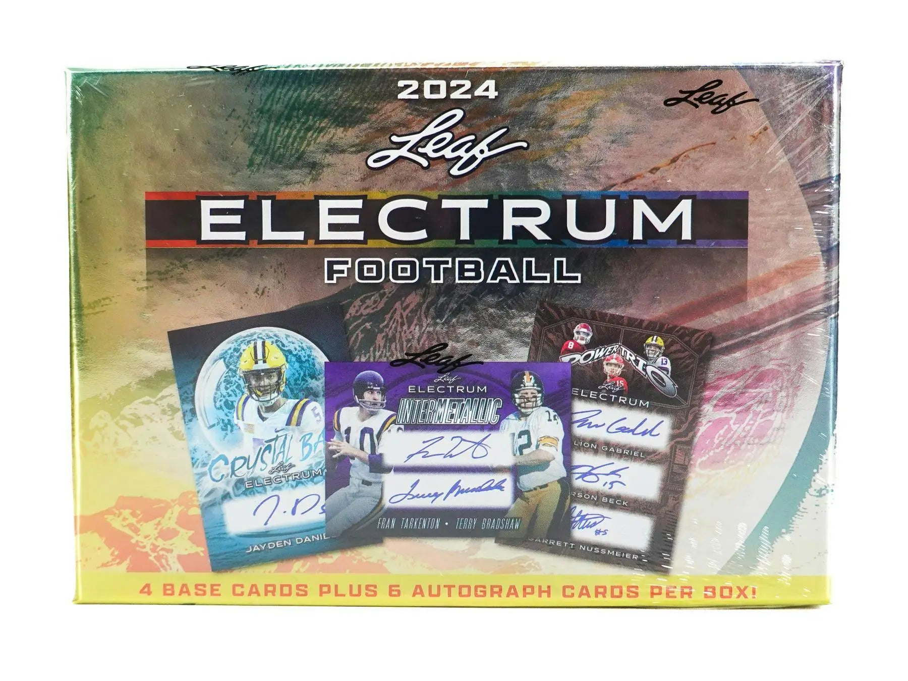 2024 Leaf Electrum Football Hobby Box showcasing Autograph Cards featuring Caleb Williams