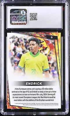 Graded Endrick soccer card from 2024 Leaf Soccer Blaster product, CGC 7.5 quality