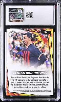 Zlatan Ibrahimovic trading card from 2024 Leaf Soccer Blaster Zlatan Ibrahimovic #10 Red