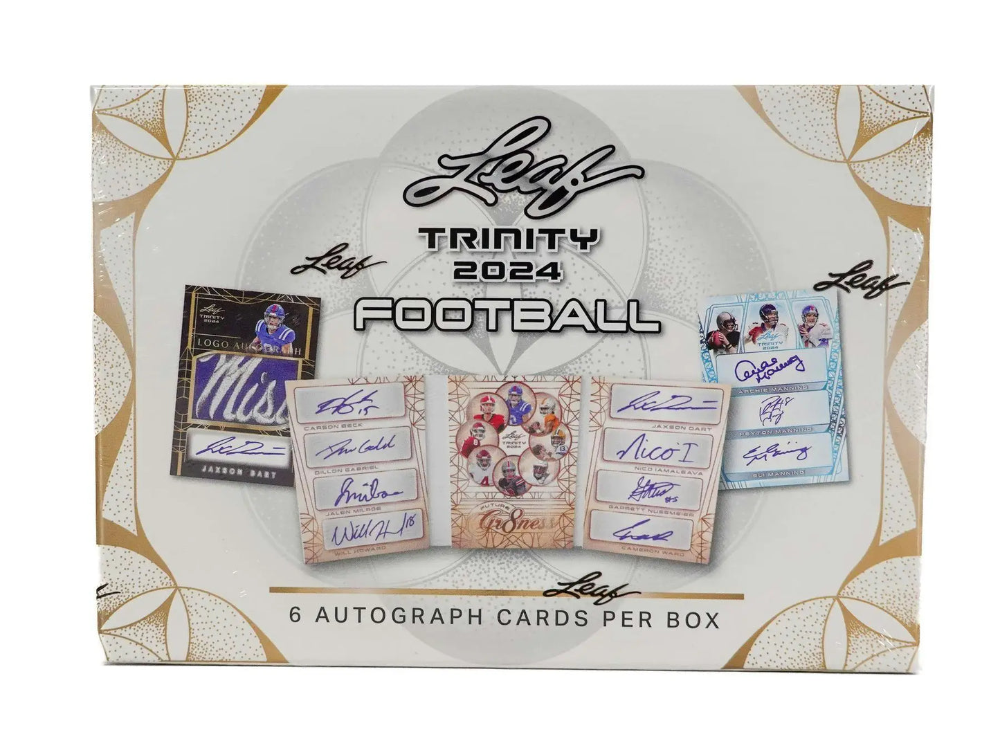 2024 Leaf Trinity Football Hobby Box with 6 Autograph Cards per Box