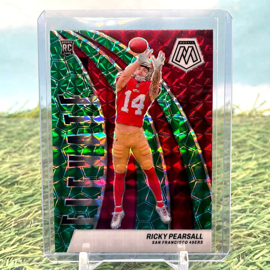 Ricky Pearsall football card from 2024 Mosaic Green Elevate #8 for 49ers fans