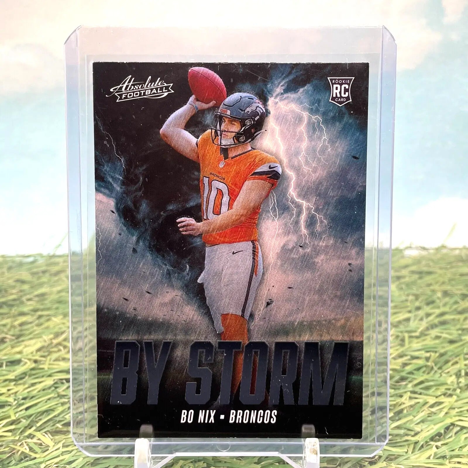 2024 Panini Absolute Bo Nix trading card featuring Broncos rookie QB insert BS-BNX