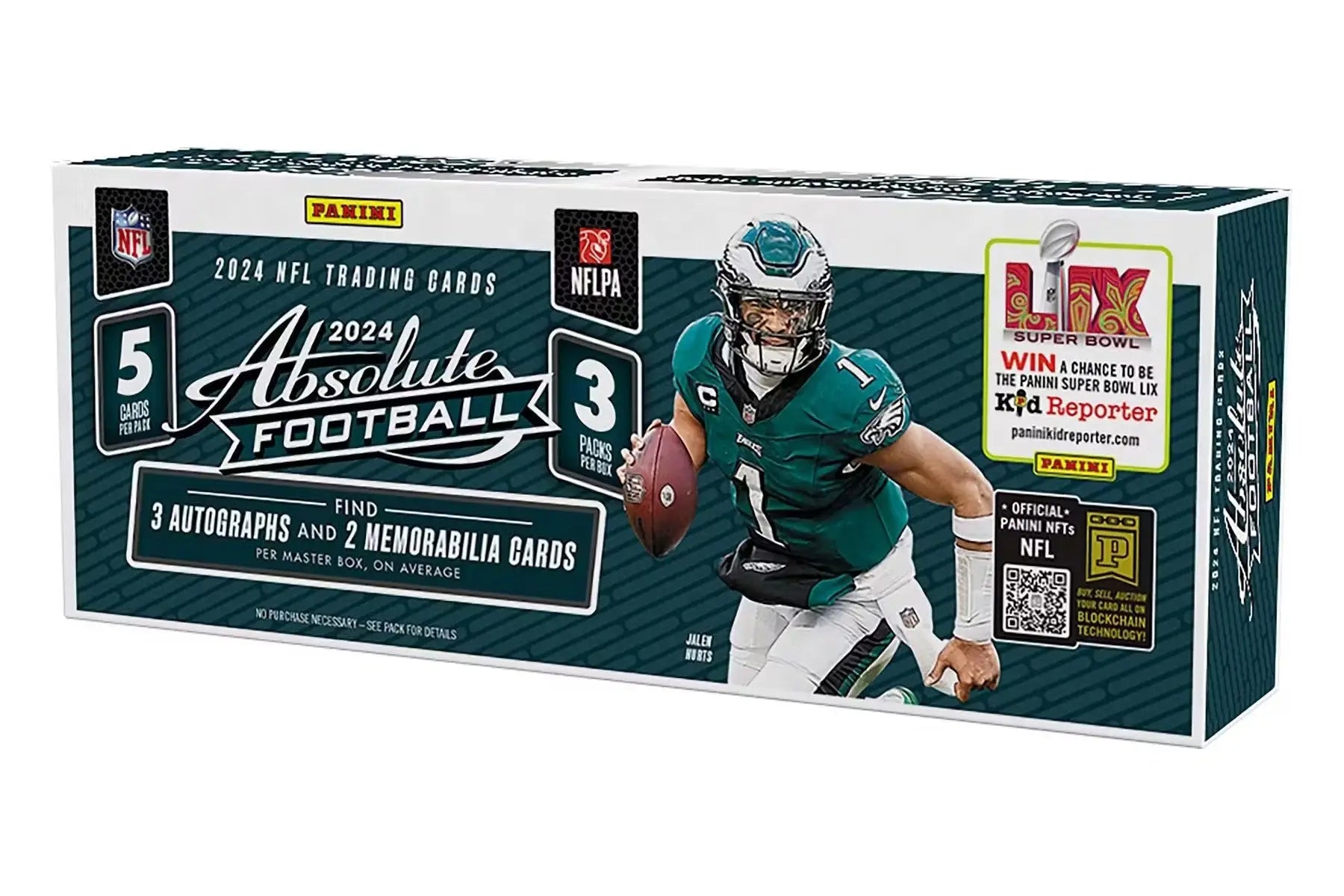 2024 Panini Absolute Football Hobby Box featuring Eagles rookie premiere materials