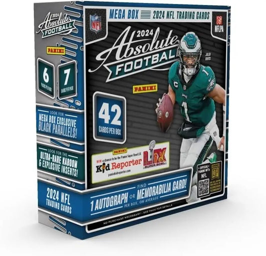 2024 Panini Absolute Football Mega Box with Eagles player in green jersey