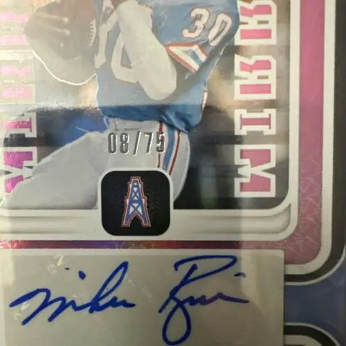 Autographed 2024 Panini Certified Mike Rozier football card Pink Mirror Houston Oilers