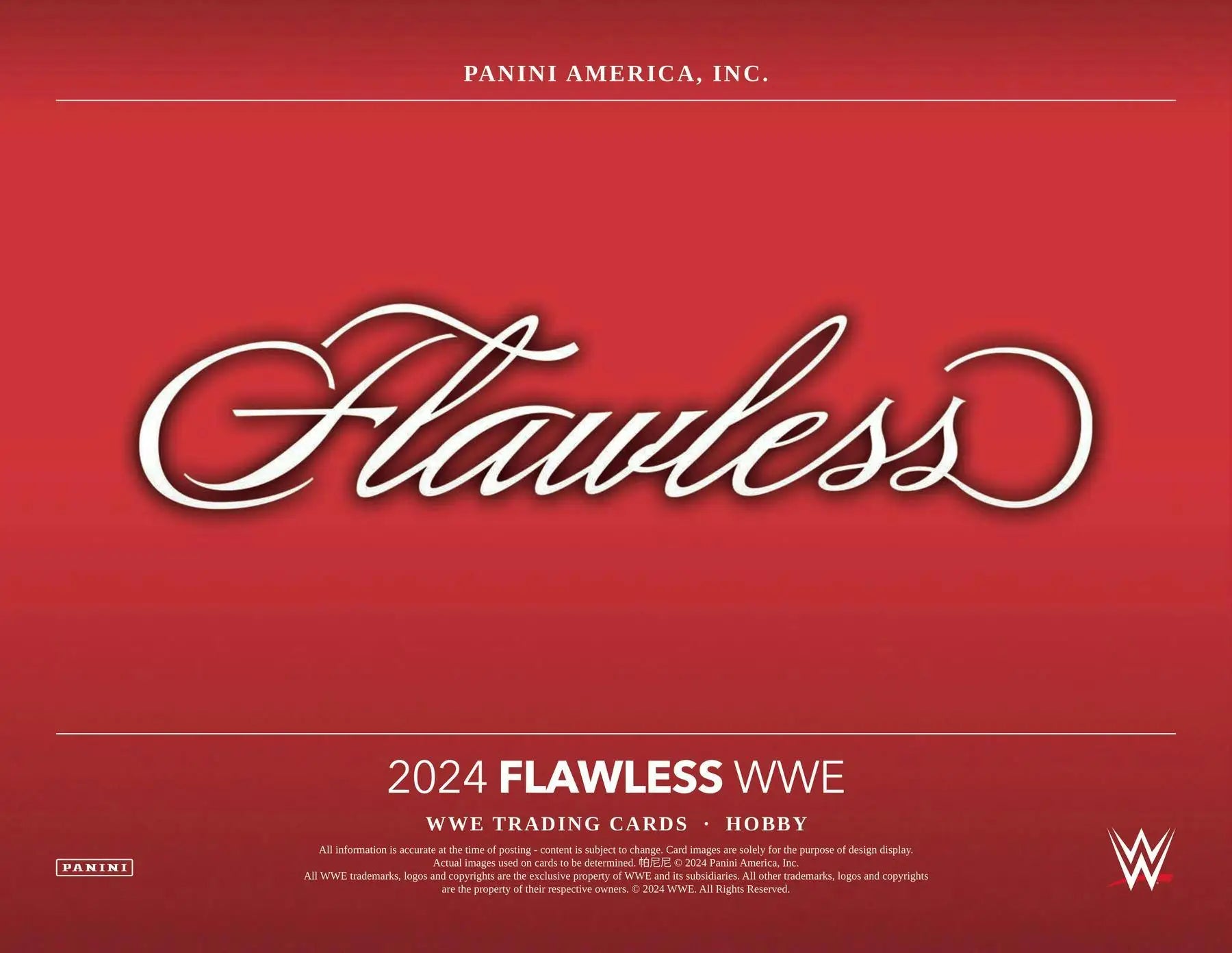 Stylized Flawless logo in silver script on red, featuring eight autographs and two gems