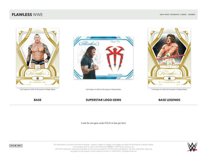 WWE trading cards with gold and blue frames featuring eight autographs and two gems