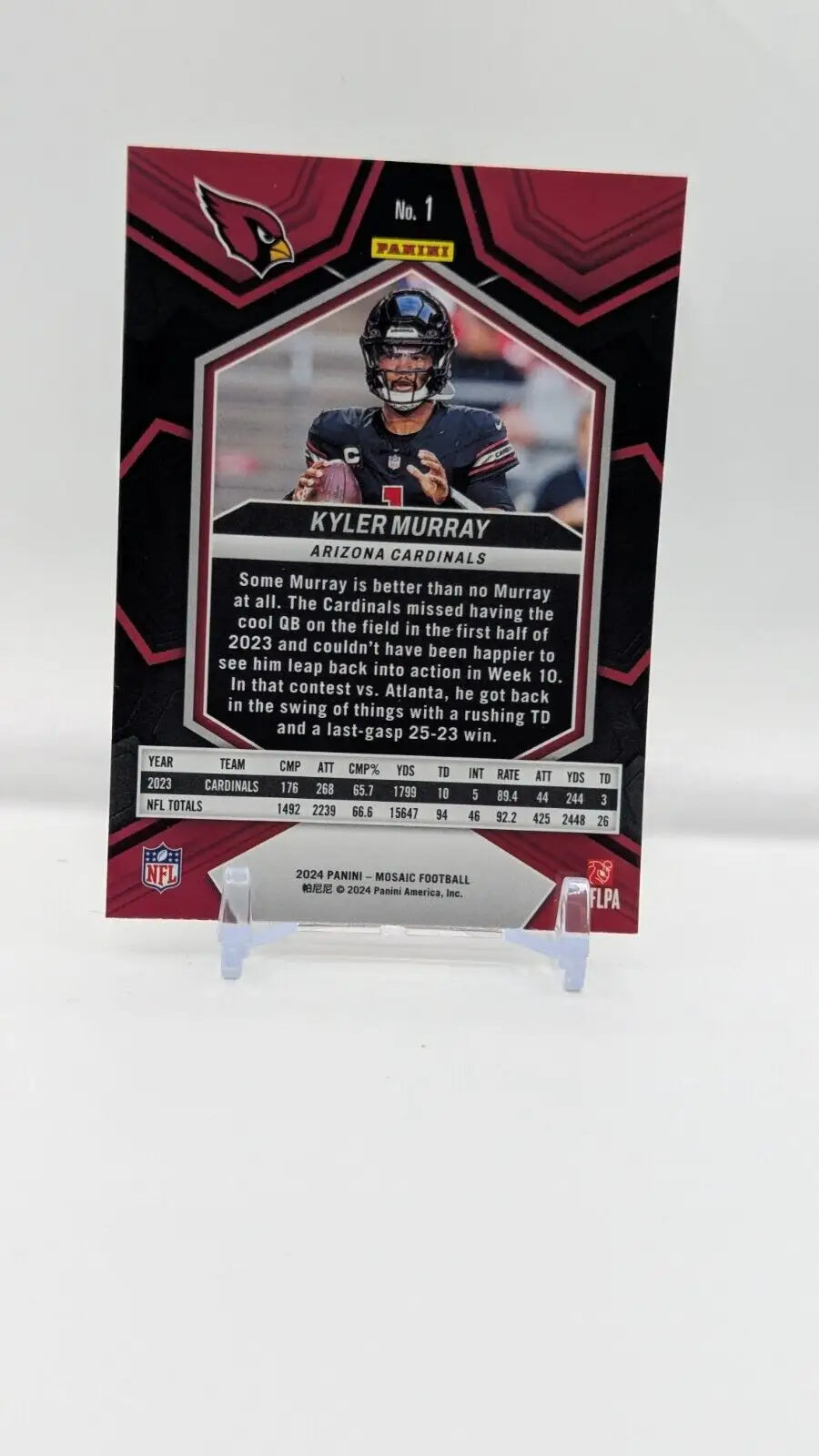 2024 Panini NFL Mosaic Kyler Murray Arizona Cardinals football card for collectors