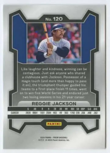 2024 Panini Prizm #120 Reggie Jackson New York Yankees baseball card original gloss