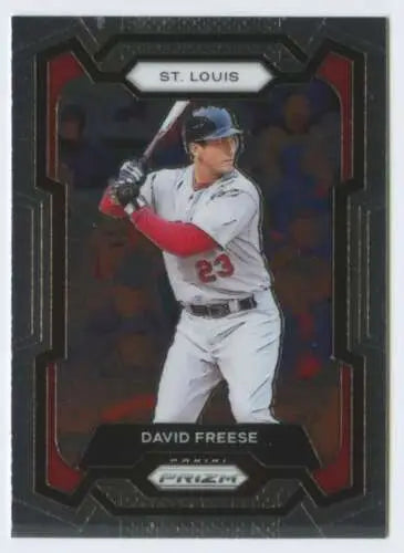 David Freese baseball card from 2024 Panini Prizm with original gloss finish