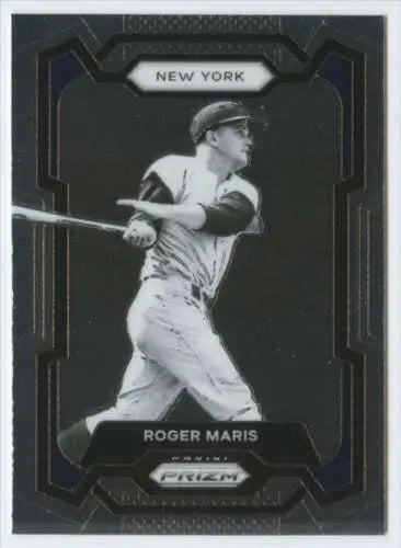 Roger Maris baseball card from 2024 Panini Prizm with original gloss finish