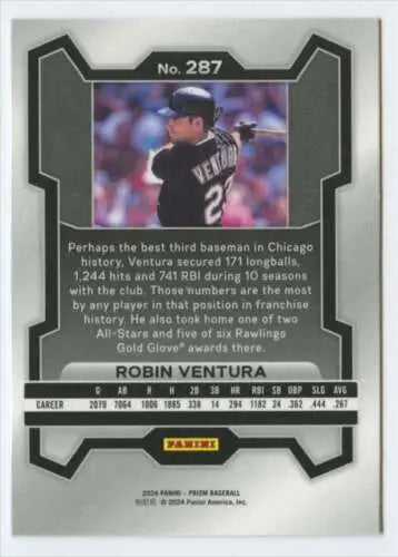 2024 Panini Prizm #287 Robin Ventura baseball card featuring White Sox details