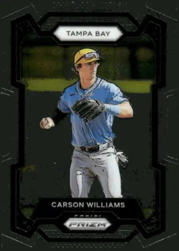 2024 Panini Prizm #77 Carson Williams NM-MT Rays baseball card with original gloss finish