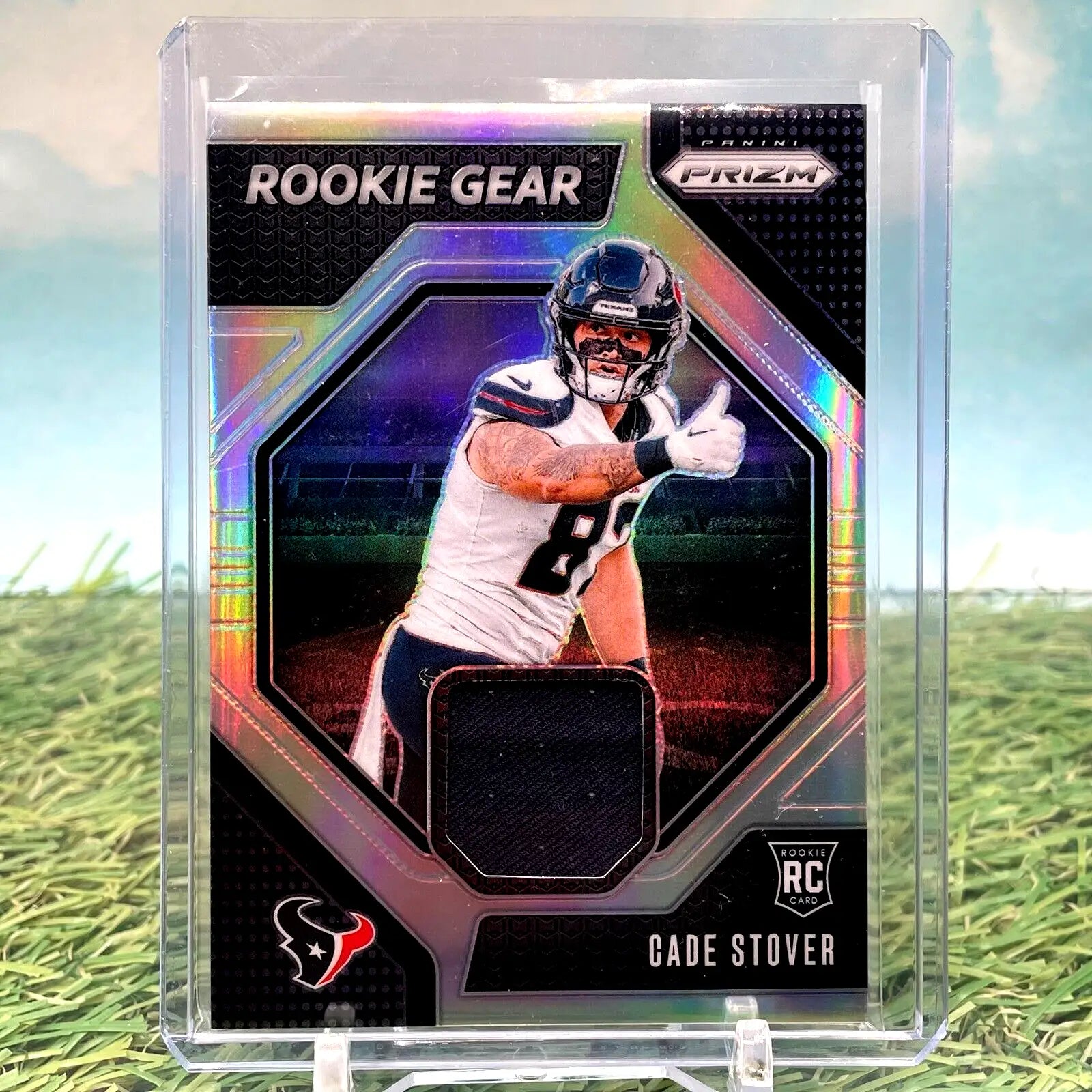 Cade Stover Rookie Gear card from 2024 Panini Prizm Cade Silver Prizm collection