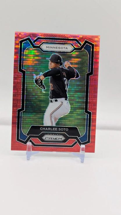 2024 Panini Prizm Charlee Soto #230 Red Pulsar baseball card for collectors