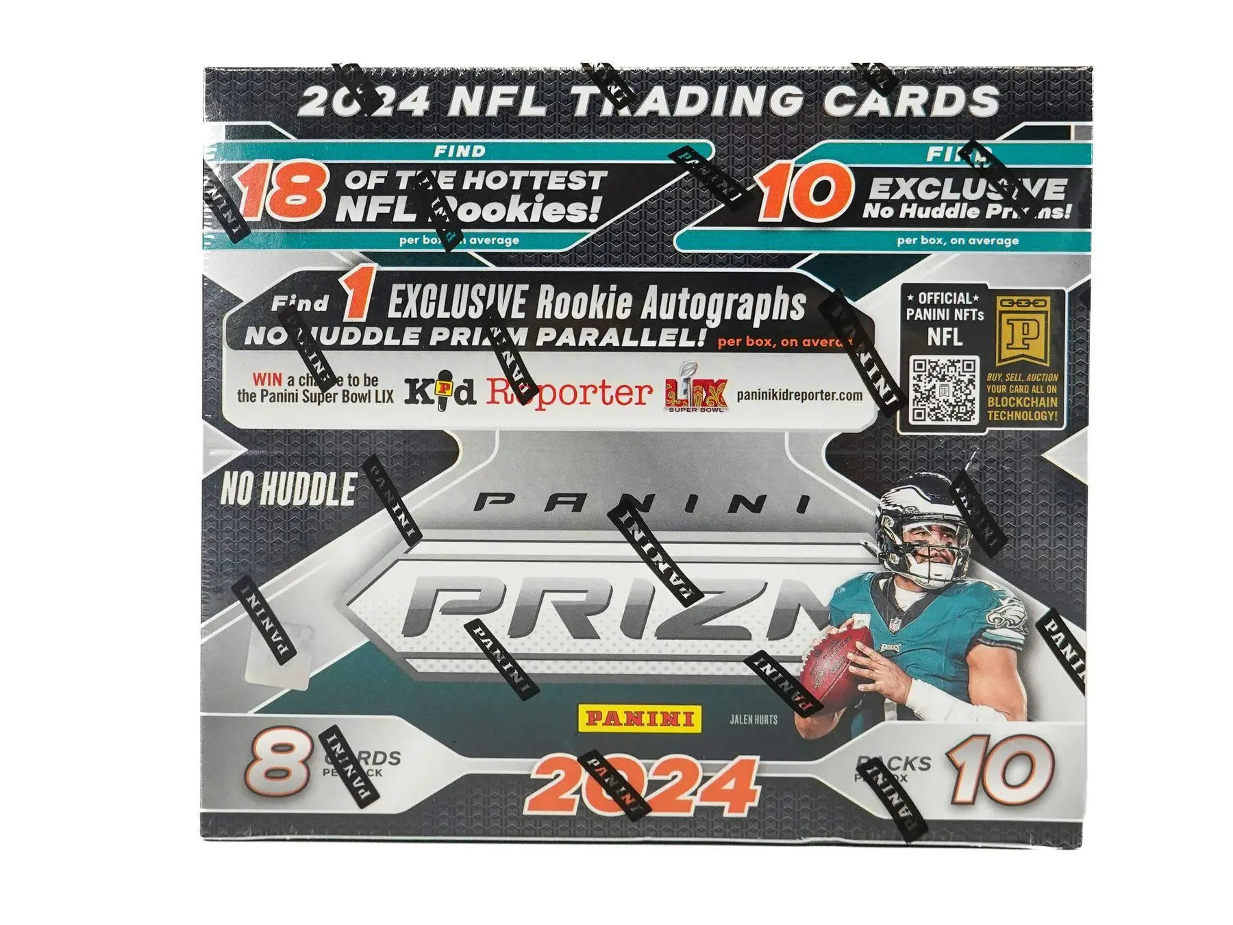 2014 Panini Prizm NFL trading cards box with teal and black design for Huddle Prizm Autograph