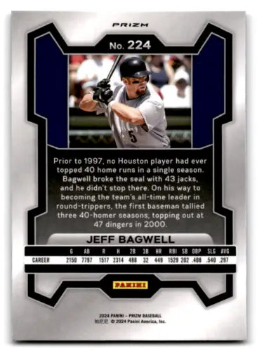 Jeff Bagwell baseball card, 2024 Panini Prizm Prizms Silver, original gloss finish