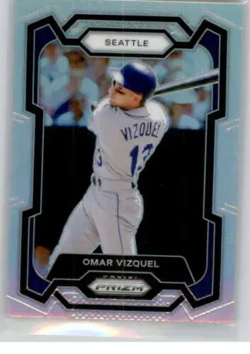 Omar Vizquel baseball card from 2024 Panini Prizm Prizms Silver collection NM-MT Mariners