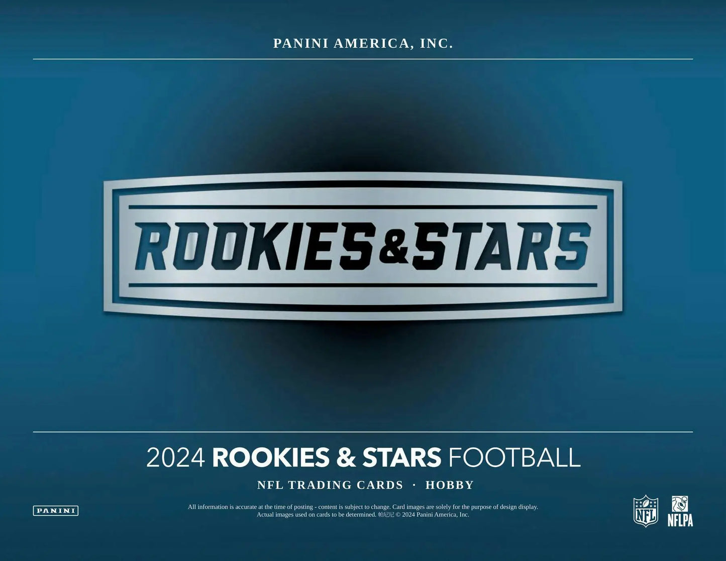 Rookies & Stars logo from Panini’s 2024 NFL trading card collection featuring rookie cards