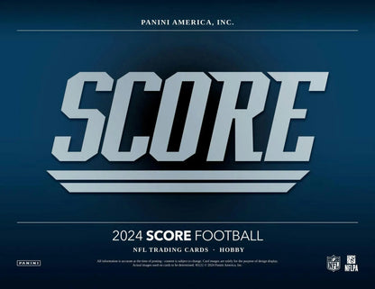 Score logo in metallic silver-blue text for 2024 Panini Score Football Hobby Box