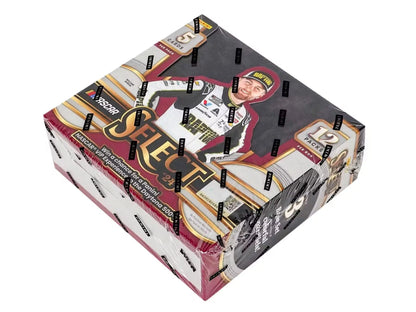 Stack of colorful pizza delivery boxes featuring cartoon artwork for Select Racing memorabilia