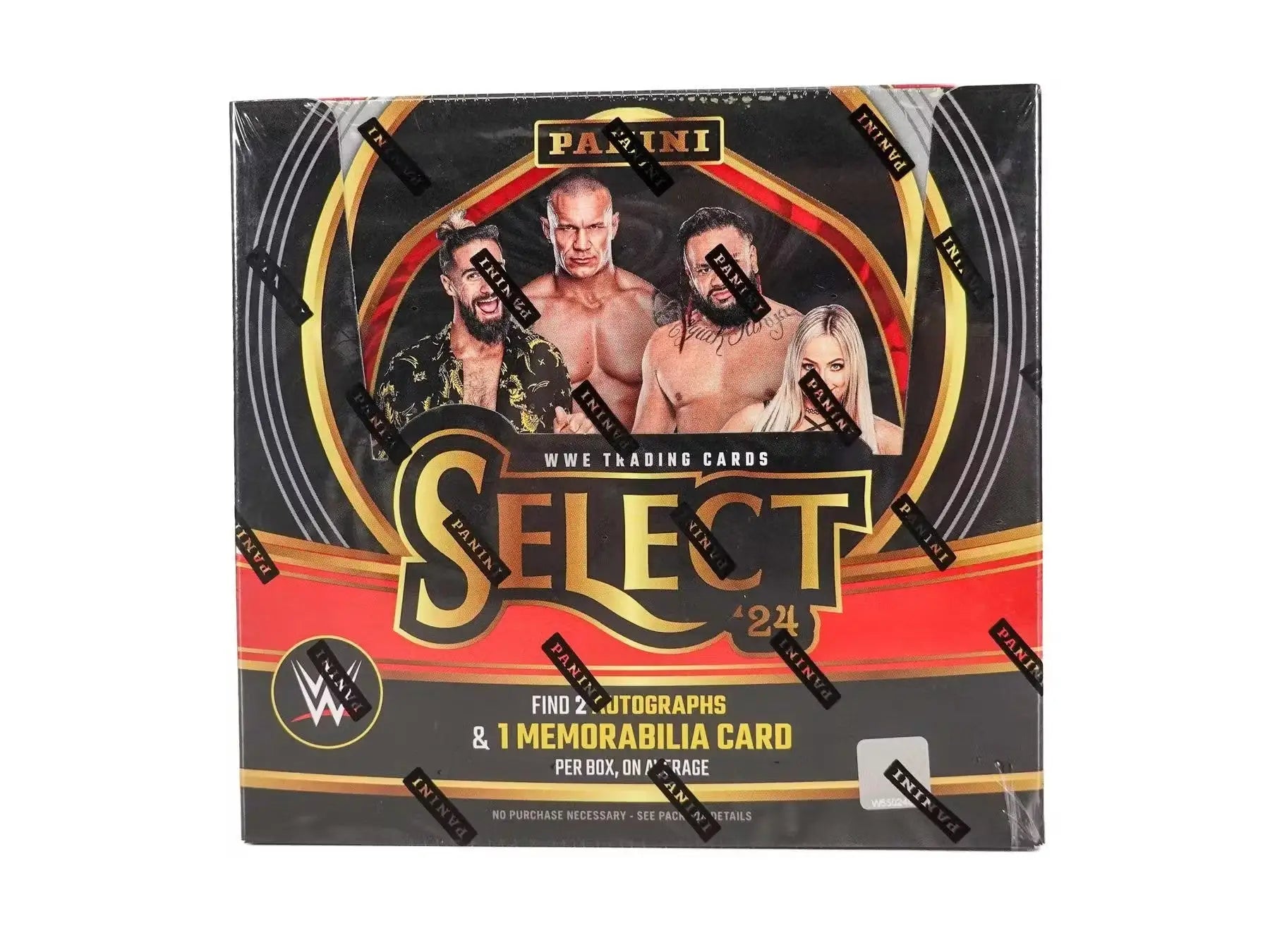 2024 Panini Select WWE Wrestling Hobby Box with color wheel design and two autographs