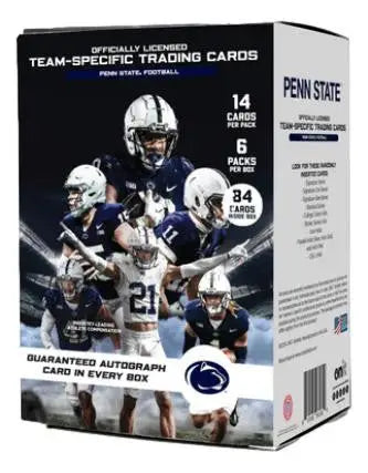 Penn State trading cards platinum box featuring multiple players and guaranteed autograph card