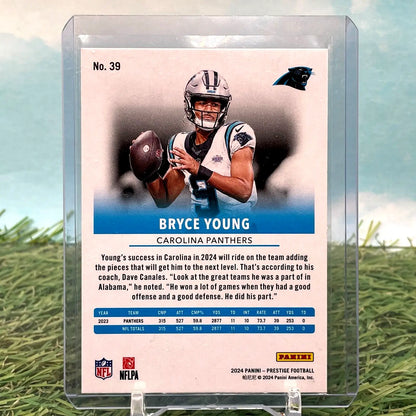 Bryce Young Prestige Football Card from 2024 Prestige Football #39 HYPER Panthers