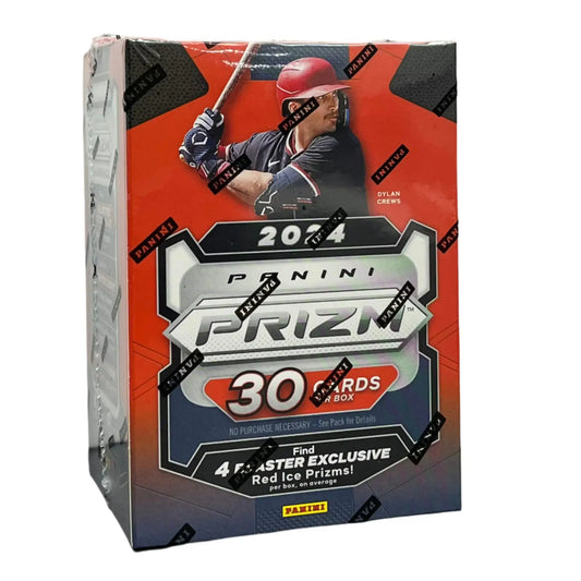 2024 Prizm Baseball Blaster Box with 30 trading cards in a retail box