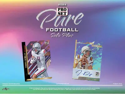 Football trading cards from the 2024 Pro Set Pure Football Hobby Box