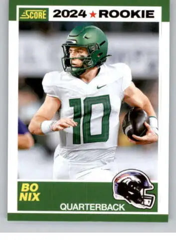 Bo Nix 2024 Score 35th Anniversary Rookie football card with original gloss NM-MT Broncos