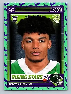 Braelon Allen football card from 2024 Score-A-Treat A-Treat Rising Stars Bats