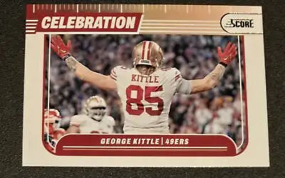 George Kittle football card from 2024 Score featuring Kittle Celebration design