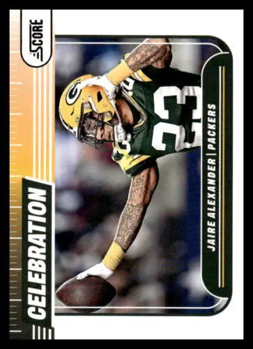 2024 Score Celebration Jaire Alexander football card in original gloss finish